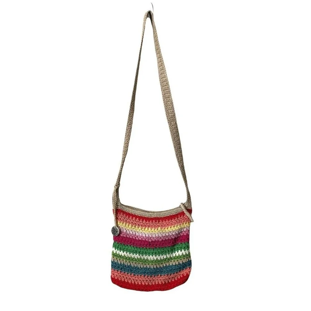 Multicolor rainbow the SAK crochet crossbody‎ handbag